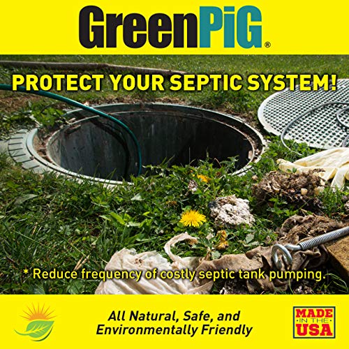 GREEN PIG 52 Live Tank Treatment Aids in The Breakdown of Septic Waste to Pre...