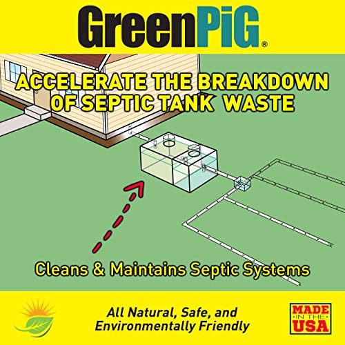 GREEN PIG 52 Live Tank Treatment Aids in The Breakdown of Septic Waste to Pre...
