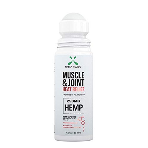 Green Roads Muscle and Joint Heat Relief Roll-On - 3 oz, 250mg
