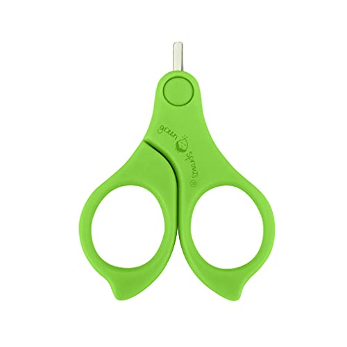 green sprouts Baby Nail Scissors| Trims Nails to Prevent Scratches| Short Bla...