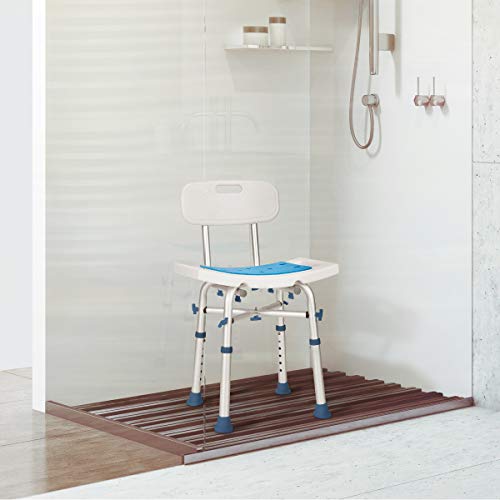 GreenChief 500lb Adjustable Shower Chair with Back, Heavy Duty EVA Padded Bat...