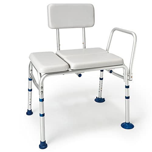 GreenChief Padded Transfer Bench for Bathtub 500 Lbs, Shower Chair with Arms ...