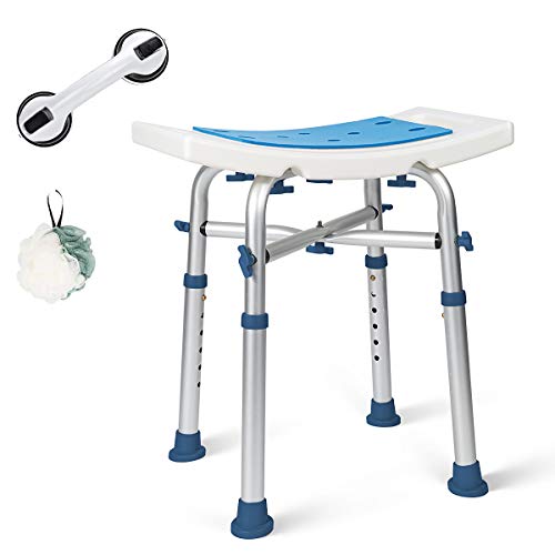 GreenChief Small Shower Chair 500lb, Heavy Duty Padded Bath Seat with Free As...
