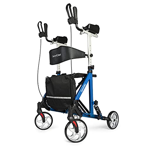 GreenChief Upright Walker, Stand Up Rollator Walker Armrest Walker with Shock...