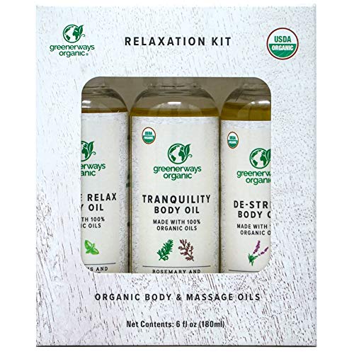 Greenerways Organic Relaxation Kit - Anti-Aging Skin Care Body Oil - Natural ...