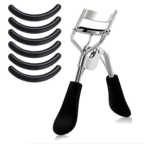 GreenLife Eyelash Curlers with 6 Pcs Refill Pads, Durable Lash Curler Iron, E...