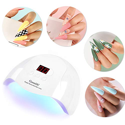 Nail Lamp, GreenLife 54W 18pcs Beads UV LED Nail Light Portable Nail Lamp Pro...