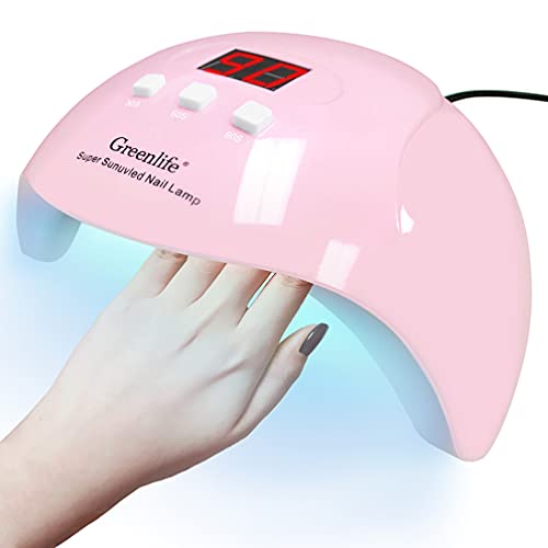 UV LED Nail Lamp, GreenLife 54W 18pcs UV LED Nail Light Portable Nail Lamp Pr...