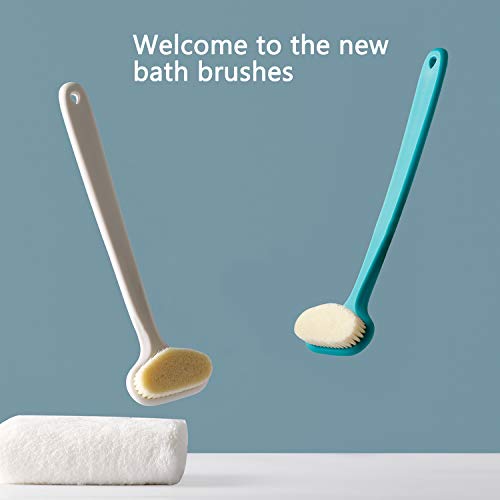 Upgraded Bath Body Brush with Comfy Bristles Long Handle Gentle Exfoliation I...