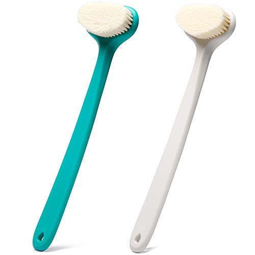 Upgraded Bath Body Brush with Comfy Bristles Long Handle Gentle Exfoliation I...