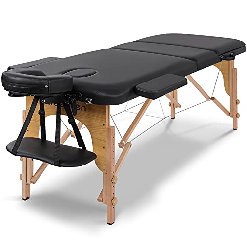 Greensen Massage Table, Professional Portable Massage Table with Carrying Cas...