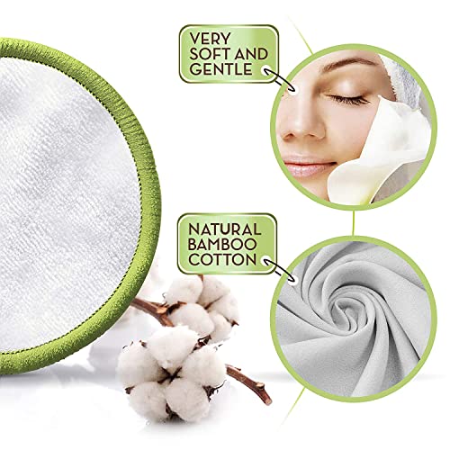 Greenzla Reusable Makeup Remover Pads (20 Pack) With a Washable Laundry Bag A...