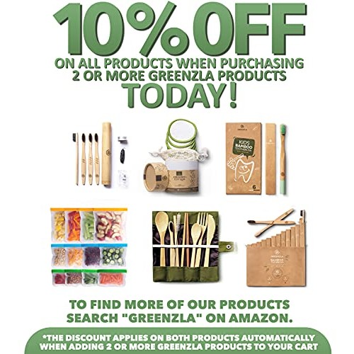 Greenzla Reusable Makeup Remover Pads (20 Pack) With a Washable Laundry Bag A...