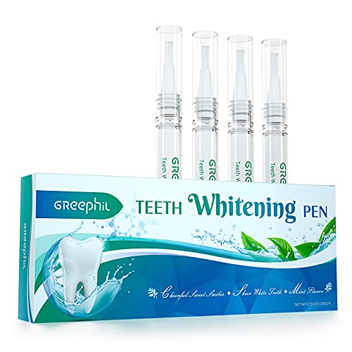 Greephil Teeth Whitening Pen (4 Pcs), Teeth Whitening Gel for Teeth Whitener,...