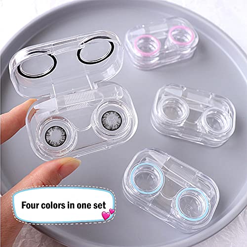 Greta's Tiny Store 4 PCS Contact Lens Cases, Colorful Contact Lens Container ...