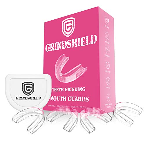 GRINDSHIELD Bruxism Mouth Guard – Smaller Size, Moldable, Custom Fit - 4 Mout...
