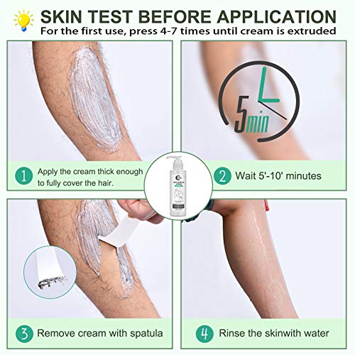 Hair Removal Cream, Painless Natural Depilatory Cream for Men and Women, Non-...