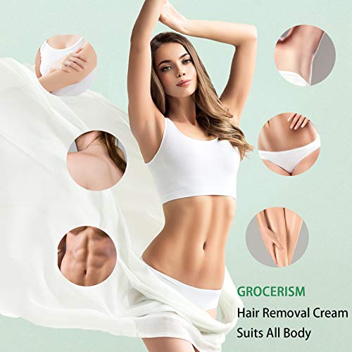 Hair Removal Cream, Painless Natural Depilatory Cream for Men and Women, Non-...