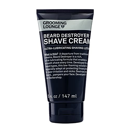 Grooming Lounge Beard Destroyer Shave Cream, Sensitive Skin, 5 oz