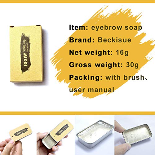 3D Feathery Brows Makeup Balm Styling Brows Soap Kit,Eyebrows Styling Soap,Br...