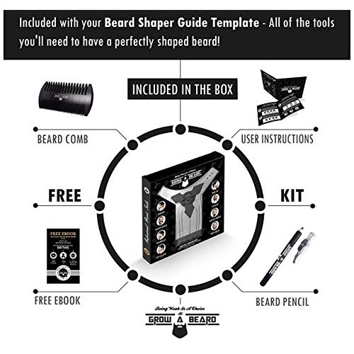 Beard Shaper & Beard Shaping Tool for Men, Beard Lineup Guide Template, Perfe...