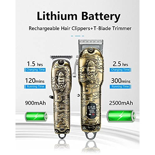 GSKY 2022New Professional Hair Clippers for Men + Edgers Trimming Combo Kit B...