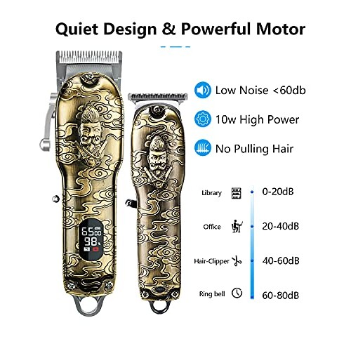 GSKY 2022New Professional Hair Clippers for Men + Edgers Trimming Combo Kit B...