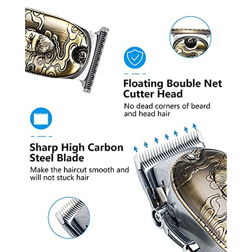 GSKY 2022New Professional Hair Clippers for Men + Edgers Trimming Combo Kit B...