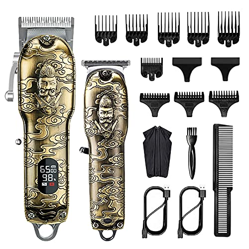 GSKY 2022New Professional Hair Clippers for Men + Edgers Trimming Combo Kit B...