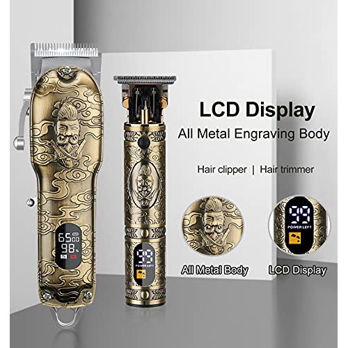 GSKY Professional Mens Hair Clippers Zero Gapped Cordless Hair Trimmer Profes...