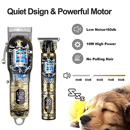 GSKY Professional Mens Hair Clippers Zero Gapped Cordless Hair Trimmer Profes...