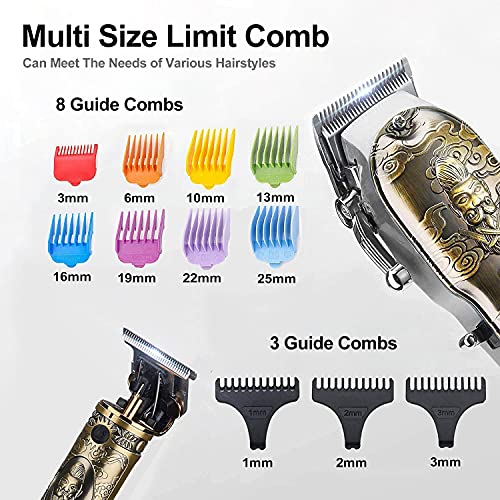 GSKY Professional Mens Hair Clippers Zero Gapped Cordless Hair Trimmer Profes...
