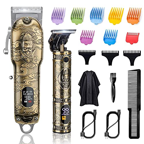 GSKY Professional Mens Hair Clippers Zero Gapped Cordless Hair Trimmer Profes...