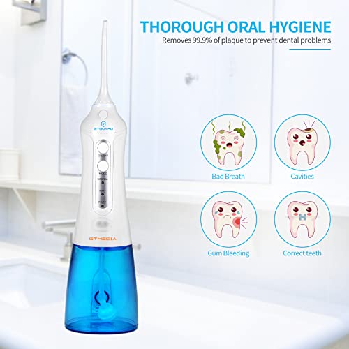 GT MEDIA Cordless Water Flosser Oral Irrigator: Dental Teeth Cleaner IPX7 Wat...