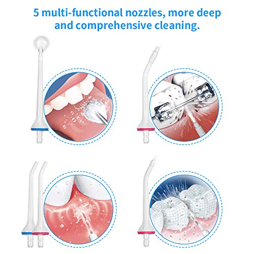 Water Dental Flosser Cordless for Teeth, GTGURAD Portable Teeth Cleaner, Rech...