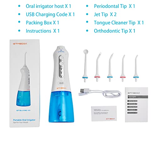 Water Dental Flosser Cordless for Teeth, GTGURAD Portable Teeth Cleaner, Rech...