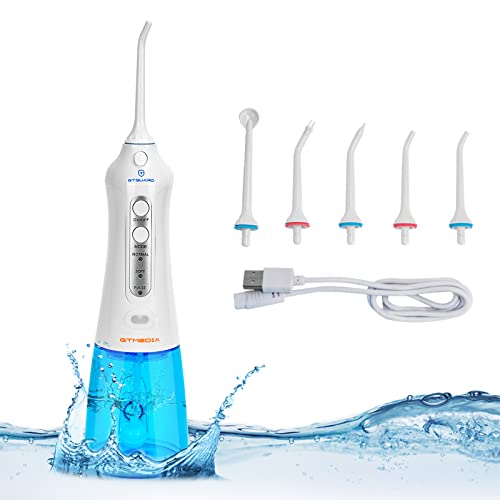 Water Dental Flosser Cordless for Teeth, GTGURAD Portable Teeth Cleaner, Rech...