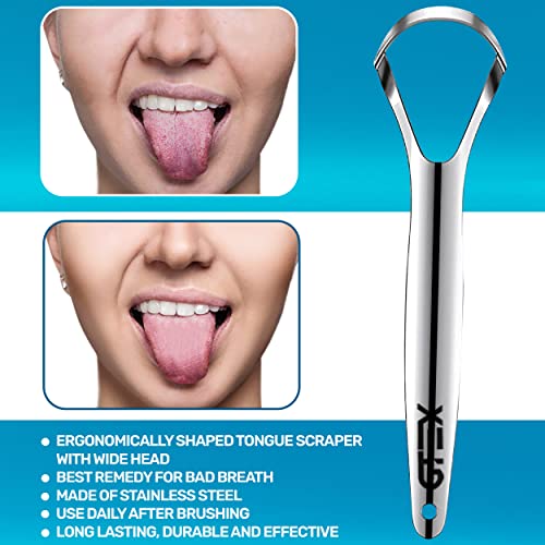 GTEX Dental Tools, 6 Pack Plaque Remover For Teeth Cleaning Kit, Tongue Scrap...