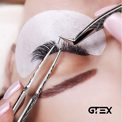 GTEX Lash Eyelash Extension Tweezers Set of 5, Japanese Stainless Steel Tools...