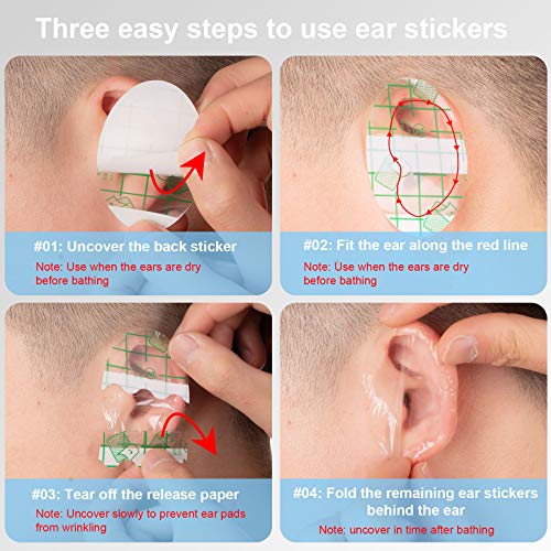 Baby Waterproof Ear Stickers, Baby Waterproof Ear Protector, Newborn Ear Prot...