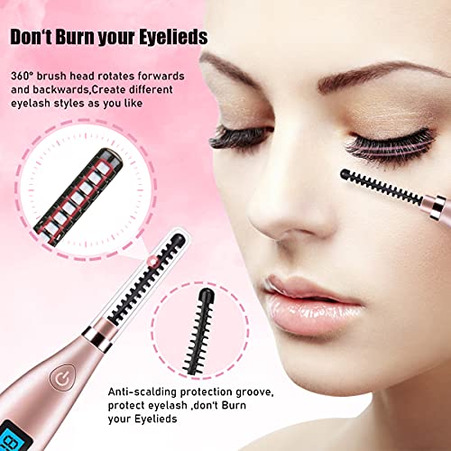 Heated Eyelash Curler - Electric Eyelash Curler Heating lash for Women Valent...