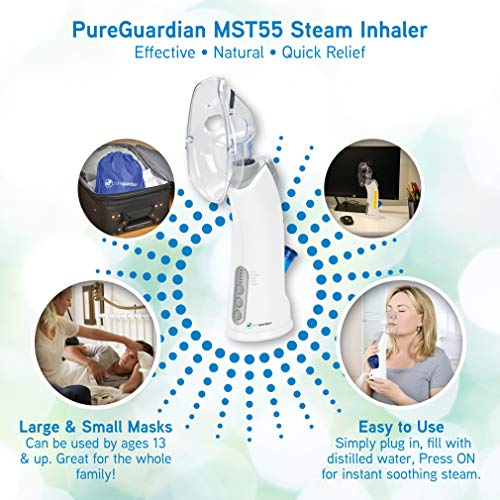 Guardian Technologies Pure Guardian MST55 Portable Warm Mist and Steam Inhale...