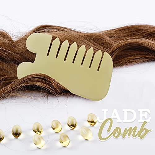 GuaShaco Jade Gua Sha Comb For Hair Scalp - Chinese Scalp Acupuncture