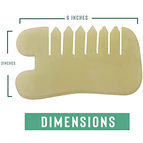 GuaShaco Jade Gua Sha Comb For Hair Scalp - Chinese Scalp Acupuncture
