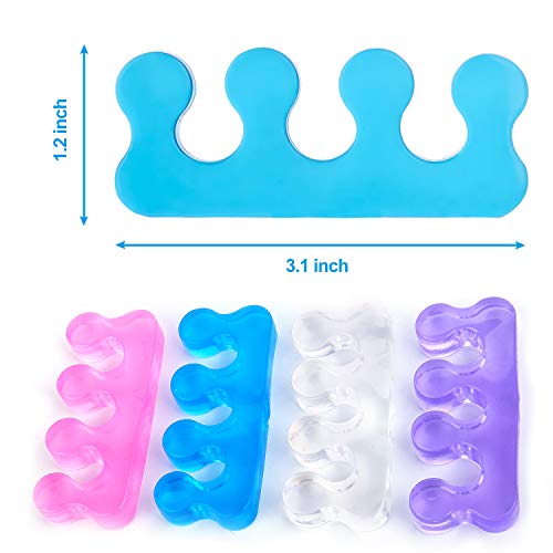 Toe Separators, GUCTOP 8 Pcs Silicone Yoga Pedicure Toe Separators Spacers St...