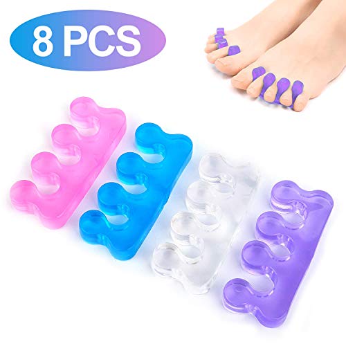 Toe Separators, GUCTOP 8 Pcs Silicone Yoga Pedicure Toe Separators Spacers St...