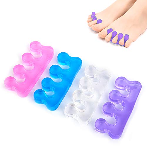 Toe Separators, GUCTOP 8 Pcs Silicone Yoga Pedicure Toe Separators Spacers St...