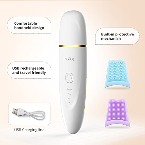 GUGUG Skin Spatula, Skin Scrubber, Face Spatula with 4 Modes, Blackhead Remov...