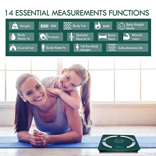 Guina Bluetooth Body Fat Weight Scale Smart Digital Bathroom Scales Body Comp...