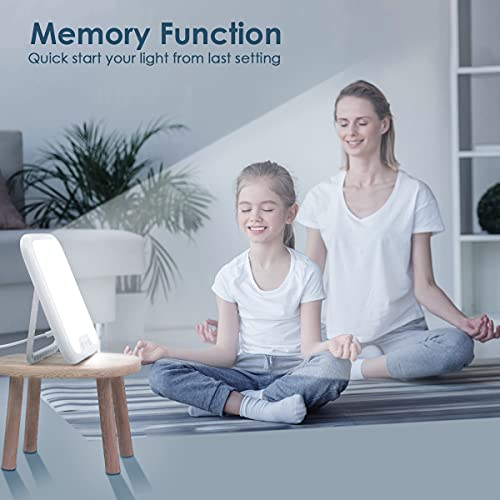 Light Therapy Lamp, Ultra-Thin UV-Free 10000 Lux Therapy Light, Touch Control...